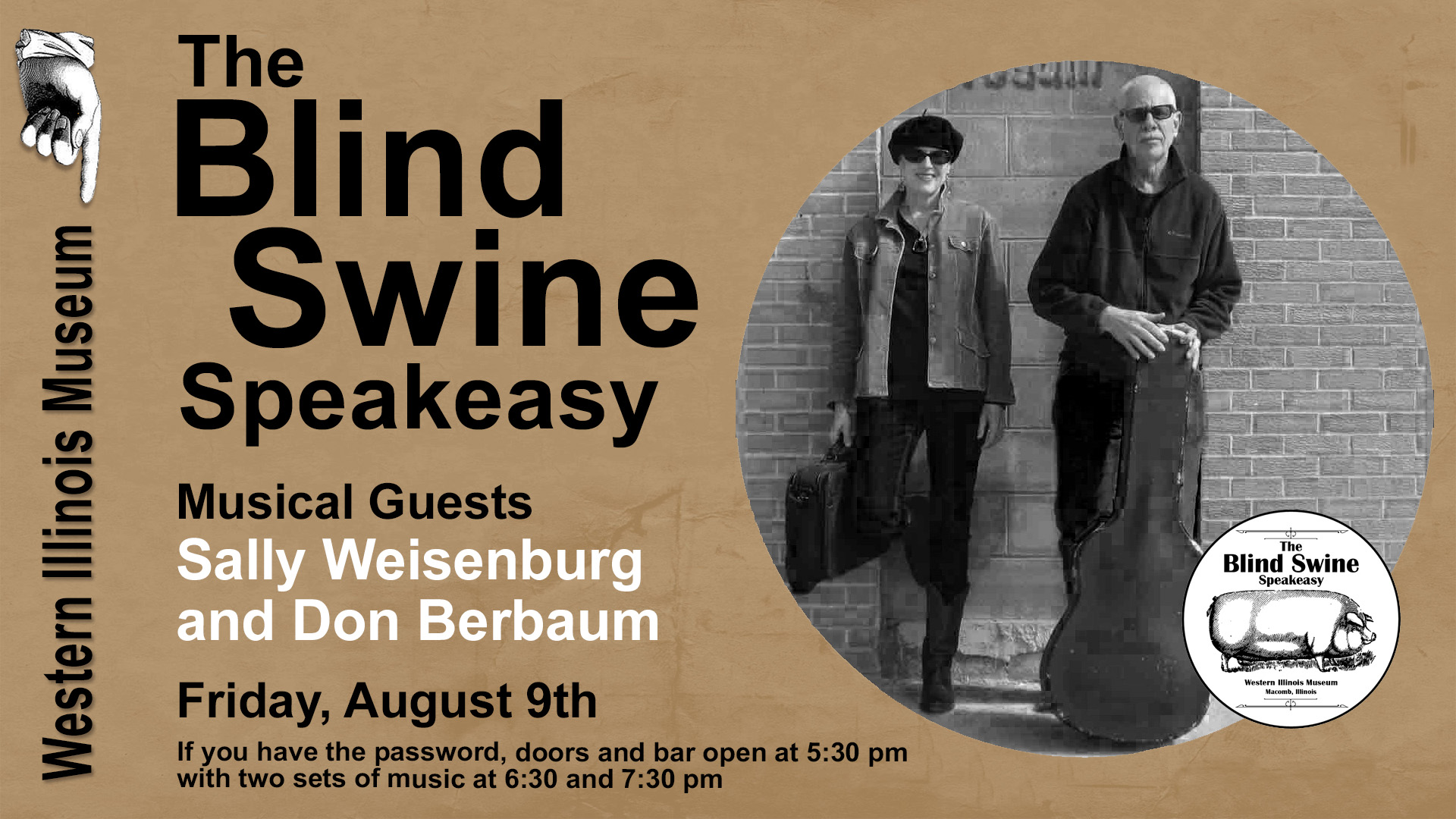 The Blind Swine Speakeasy with guest musicians Sally Weisenberg and Don Berbaum